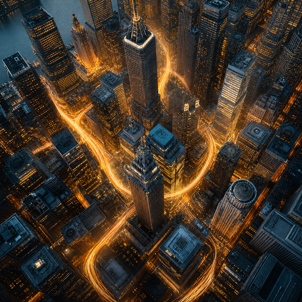 Aerial view of illuminated cityscape for bitcoin etf institutional flows
