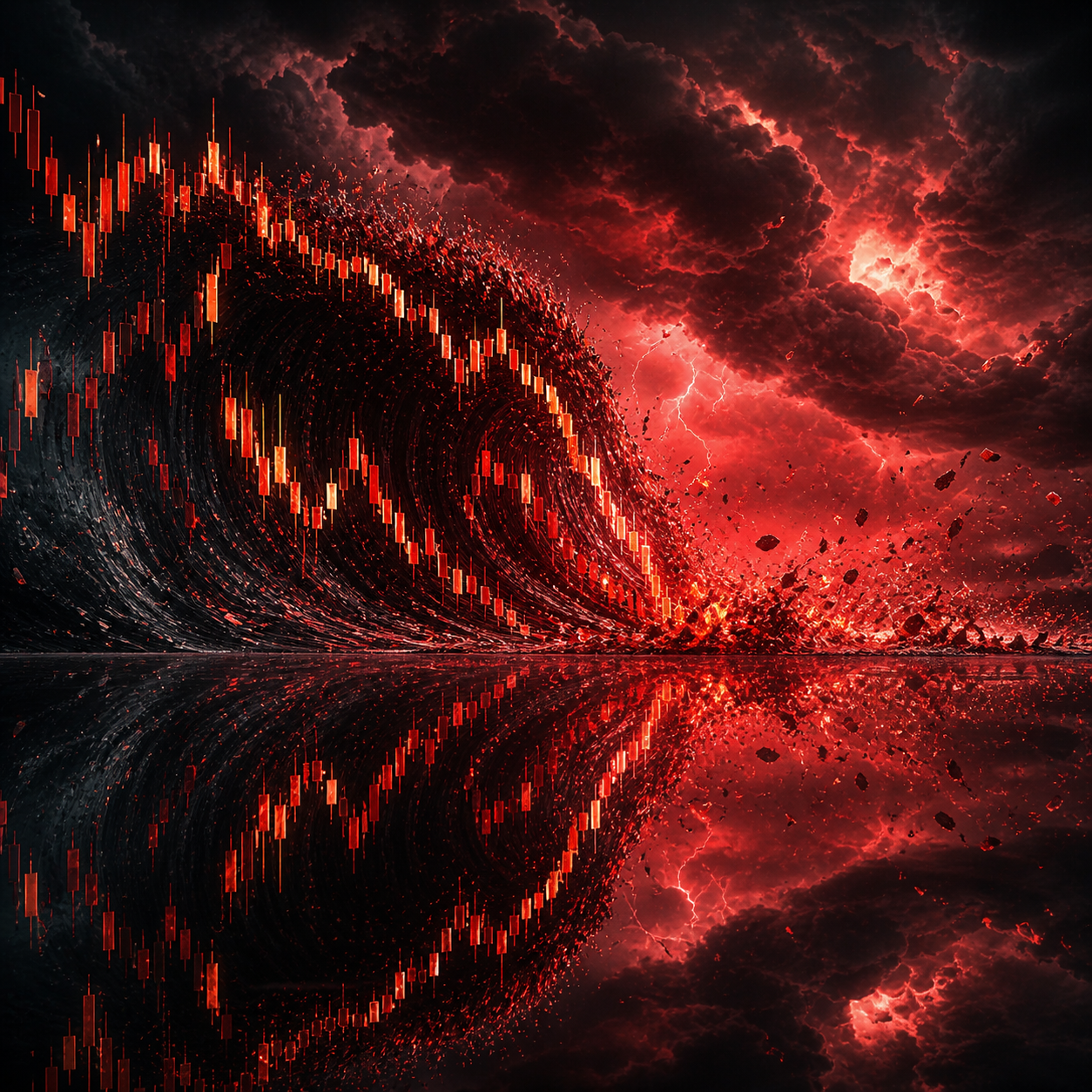 Red wave of chaotic market trends for crypto market risk off sentiment