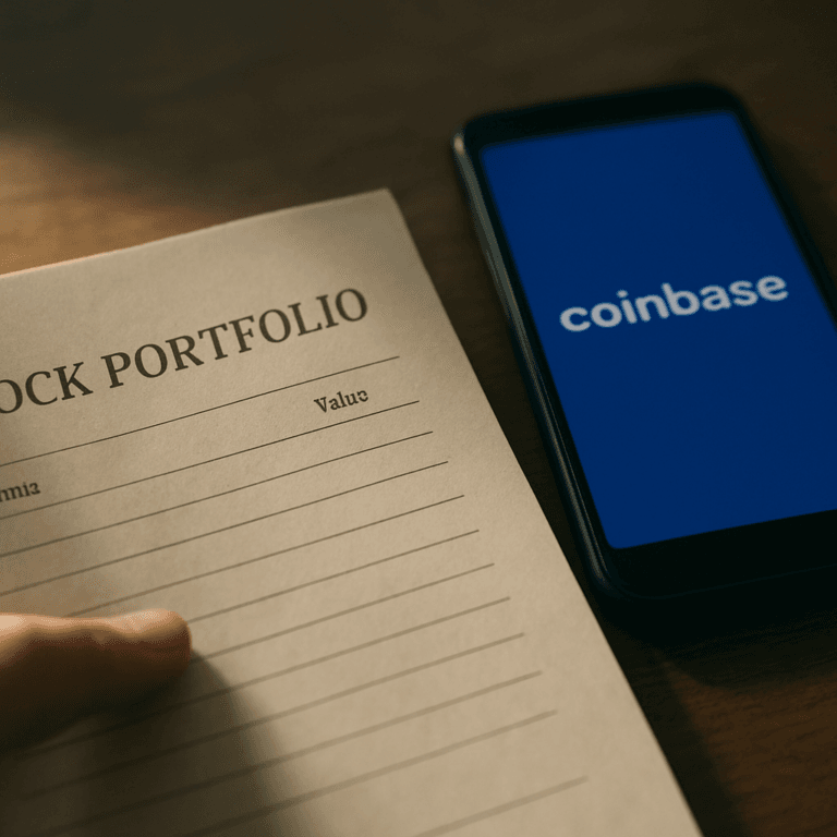 trasferimento azioni Coinbase